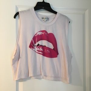 Cropped Wildfox Muscle Tee